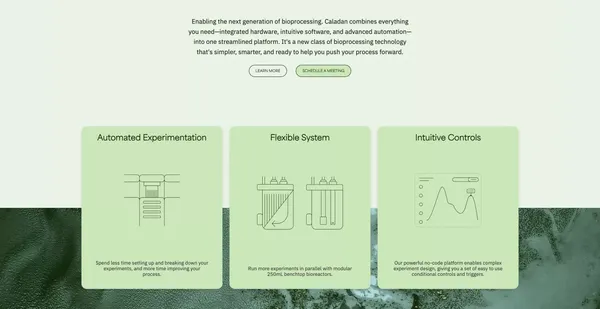 Caladan Bio - Landing design inspiration
