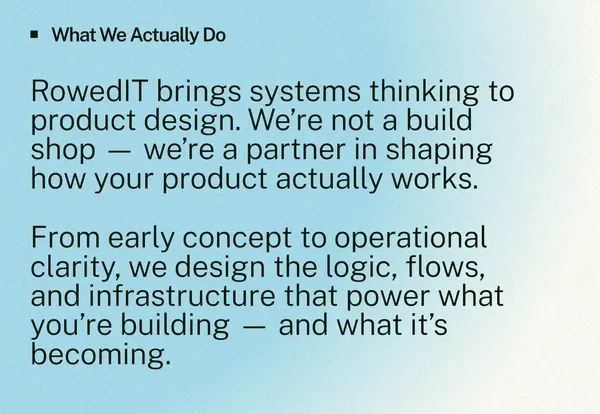 RowedIT - Landing design inspiration