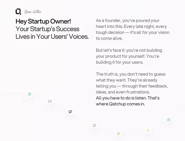 qatch up with your product! - Landing design inspiration