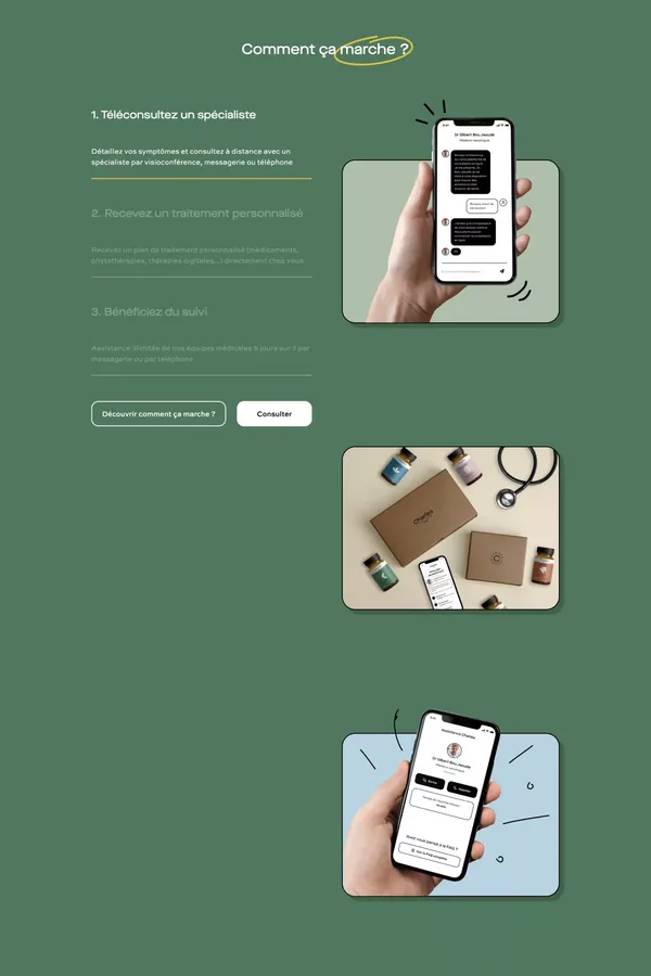 Consultez un médecin, Commandez un traitement | Charles - Landing design inspiration