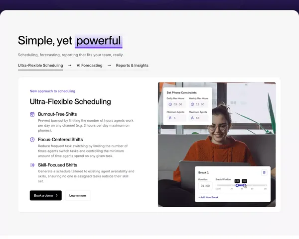 Aimiable | AI driven Customer Support Operating System - Landing design inspiration