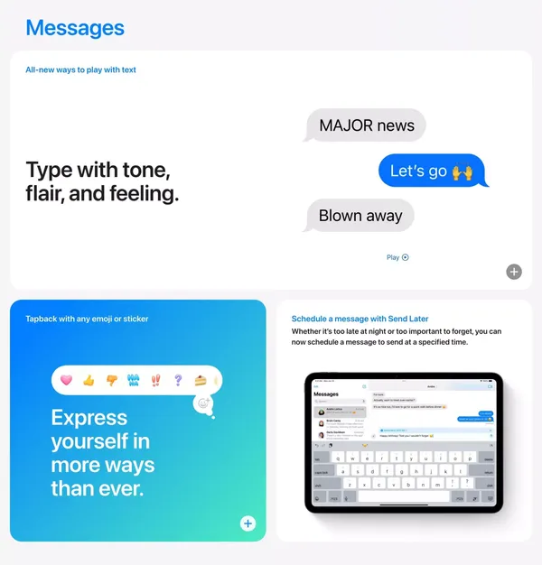 iPadOS 18 Preview - Apple - Landing design inspiration