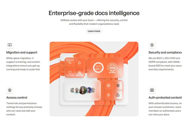 GitBook - The AI-native documentation platform - Landing design inspiration
