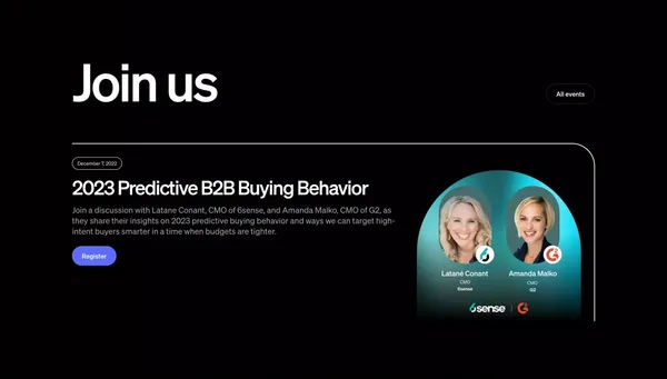 Webinar platform for virtual events and company meetings | Welcome - Landing design inspiration