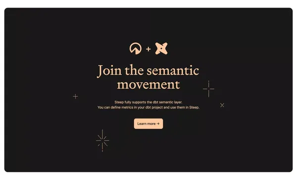 Steep: the new way to work with data together - Landing design inspiration
