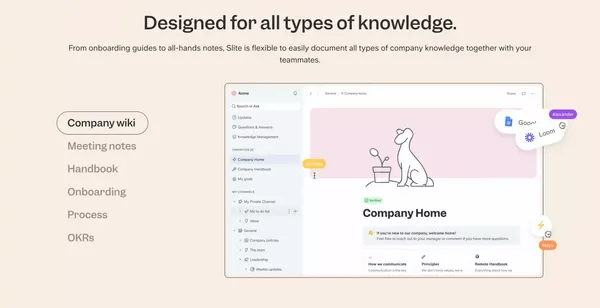 Slite - AI-powered knowledge base - Landing design inspiration