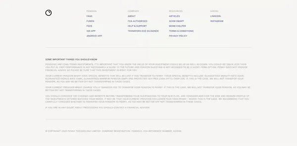 Penny Pension - All Your Pensions In One App - Landing design inspiration