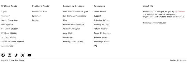 Freewrite: Distraction-Free Writing Tools - Landing design inspiration