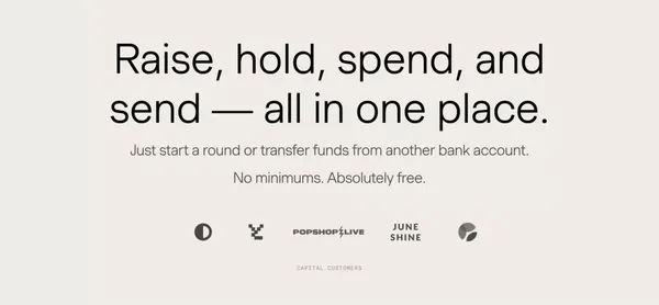 Capital — Banking built for founders - Landing design inspiration
