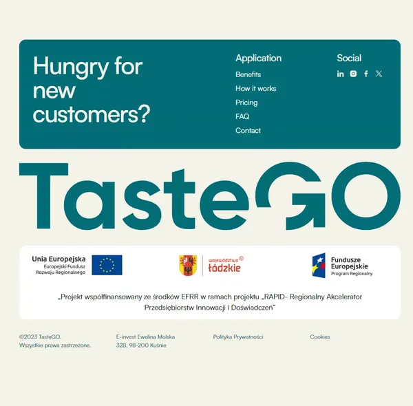 TasteGo - Landing design inspiration