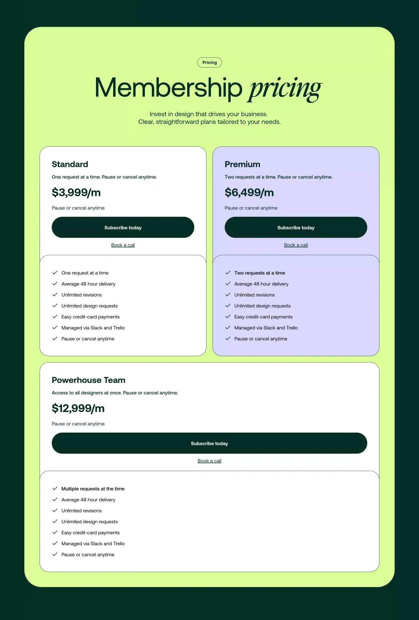 Pricing