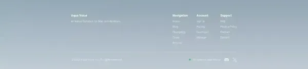 Aqua Voice - Fast Voice Input for Mac and Windows - Landing design inspiration
