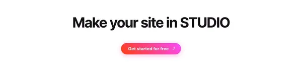 STUDIO | Say hello to your new site. - Landing design inspiration