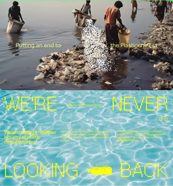 Breaking | Plastic Degradation - Landing design inspiration