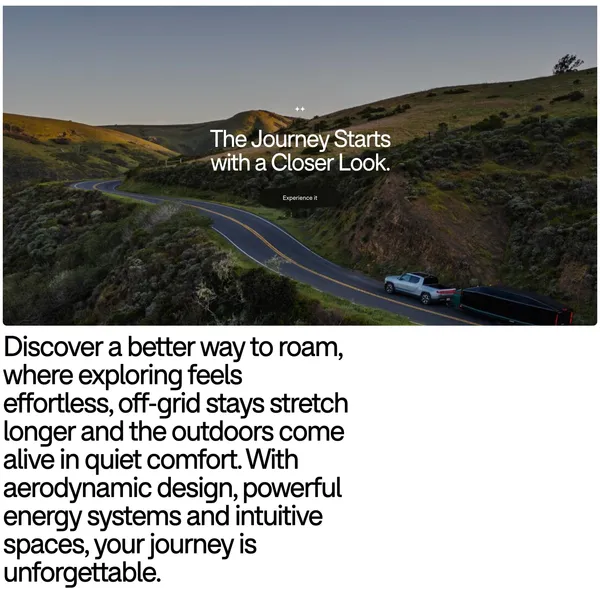 Lightship — Moving road trips to the electric age - Landing design inspiration