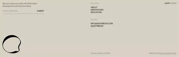 Quantum Body - A New Dimension of Wellness - Landing design inspiration
