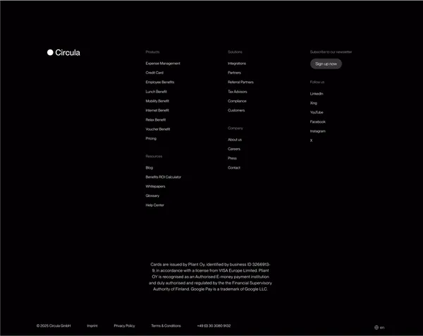 SMEs manage employee expenses with Circula | Circula - Landing design inspiration