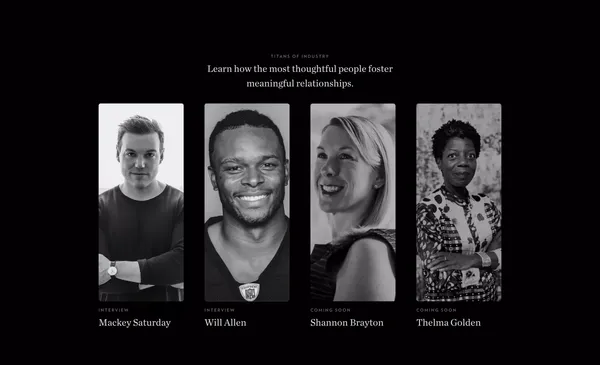 Clay - Be more thoughtful with the people in your network. - Landing design inspiration