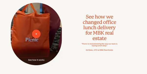 Office Lunches, Catering and Team Orders — 50+ restaurants for your team - Landing design inspiration