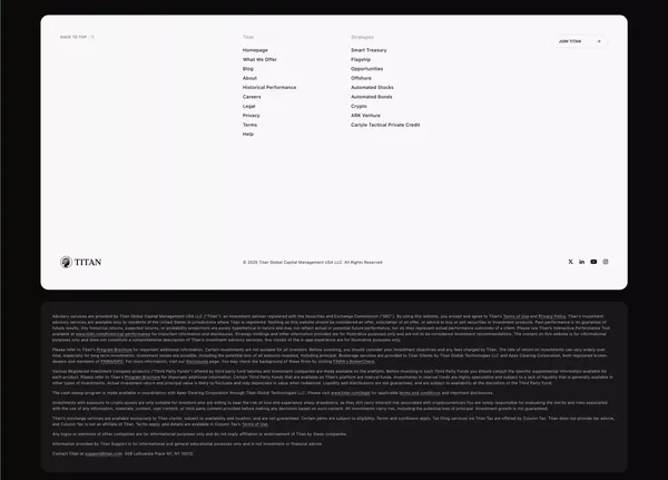 Titan – Modern Wealth Management - Landing design inspiration