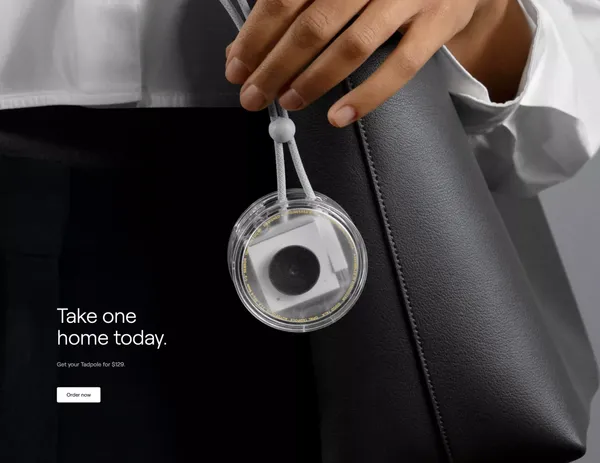 Opal Tadpole — The first portable webcam - Landing design inspiration
