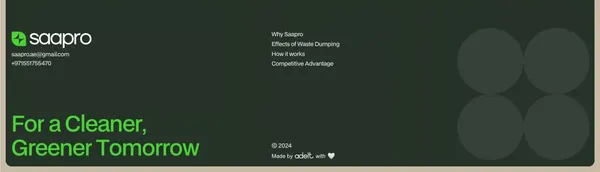 Saapro – Revolutionary Mobile Waste Management Solution - Landing design inspiration