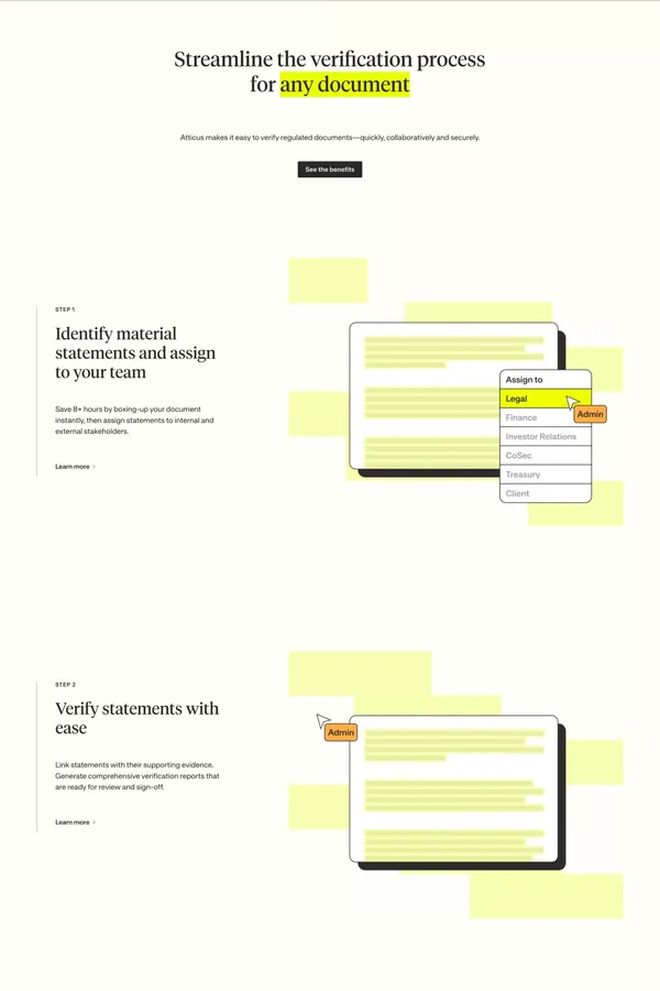 Fact-checking and verification software you can trust - Landing design inspiration