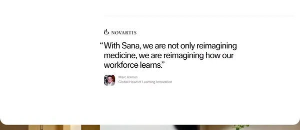 Personalized, collaborative learning | Sana Labs - Landing design inspiration