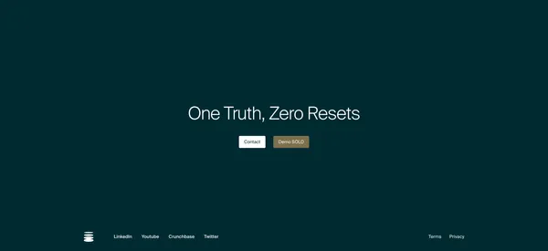 SOLO: One Truth, Zero Resets - Landing design inspiration
