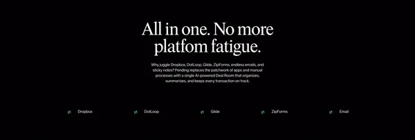 Pending.com - Landing design inspiration
