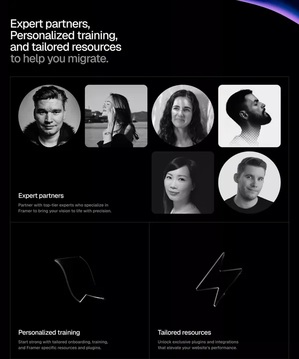 Big sites move with Framer Studio - Landing design inspiration
