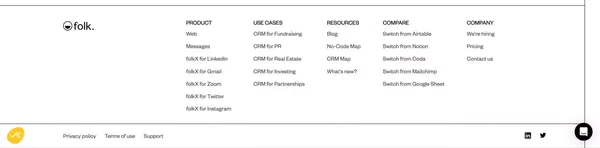 folk — Next generation CRM for teams - Landing design inspiration