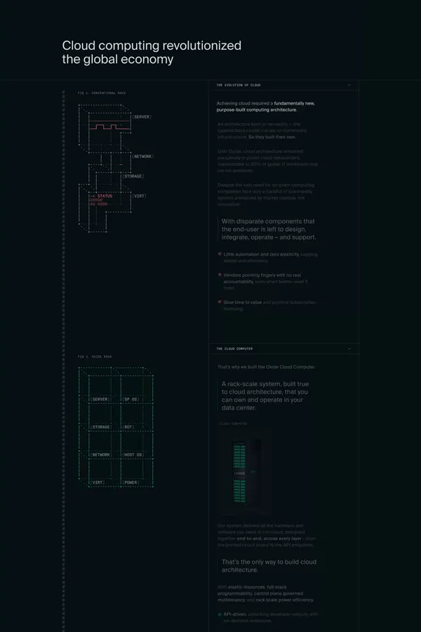 Oxide Computer Company - Landing design inspiration