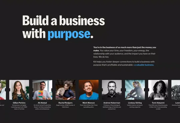 Kit (formerly ConvertKit): The Email-First OS for Purpose-Driven Creators - Landing design inspiration