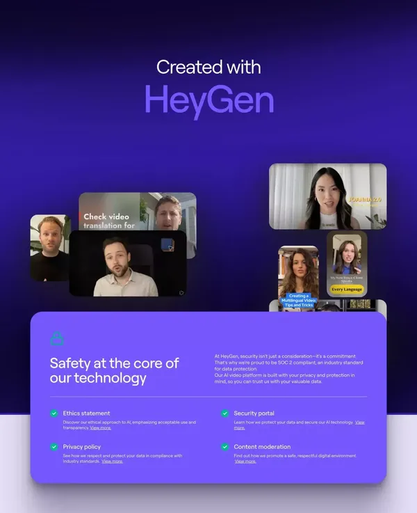 HeyGen - AI Video Generator - Landing design inspiration