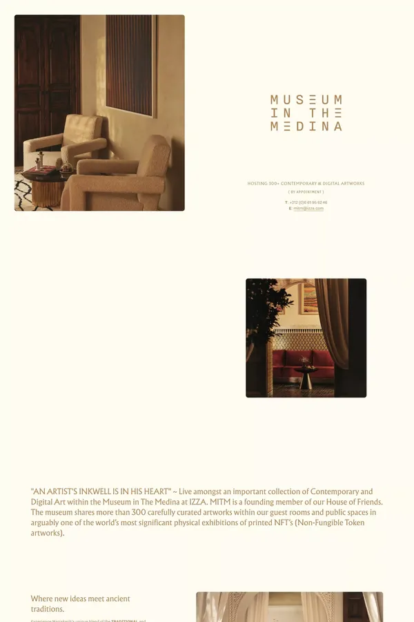 IZZA Marrakech - Landing design inspiration