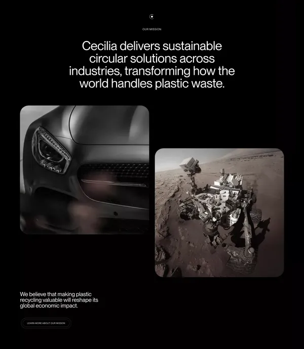 Cecilia: Transform Plastic Waste into Recycled Carbon - Landing design inspiration