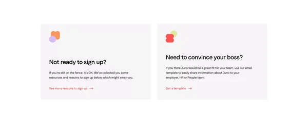 Juno | Empowering teams with flexible benefits - Landing design inspiration