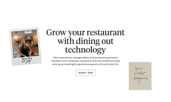 Restaurant software and restaurant management application - Landing design inspiration