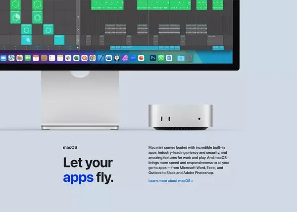 Mac mini - Apple - Landing design inspiration