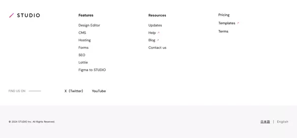STUDIO | Say hello to your new site. - Landing design inspiration