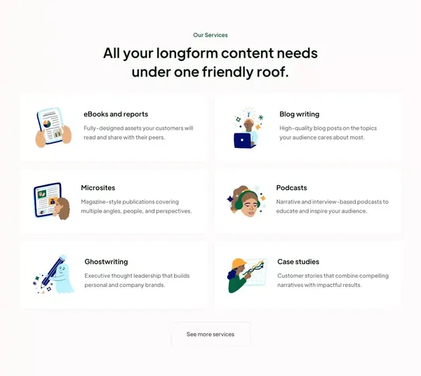 Campfire Labs – Story-driven content for B2B brands. - Landing design inspiration