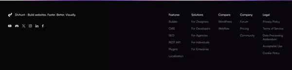 Divhunt: Fast And Easy Website Builder For Coders & No-Coders - Landing design inspiration