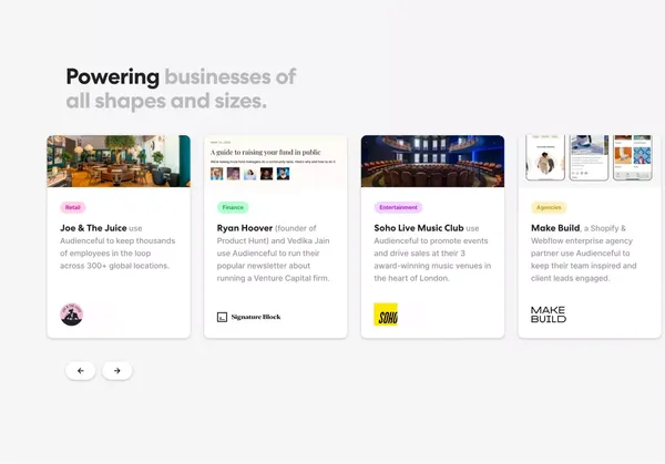 Audienceful: Email Marketing Reinvented - Landing design inspiration