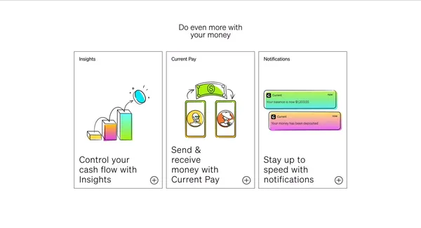 Current | Future of Banking - Landing design inspiration