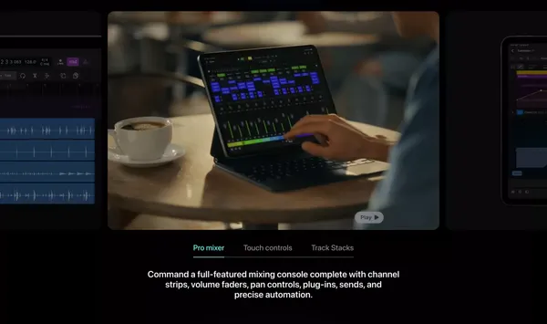Logic Pro for iPad - Apple - Landing design inspiration