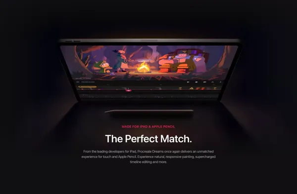 Procreate Dreams - Landing design inspiration