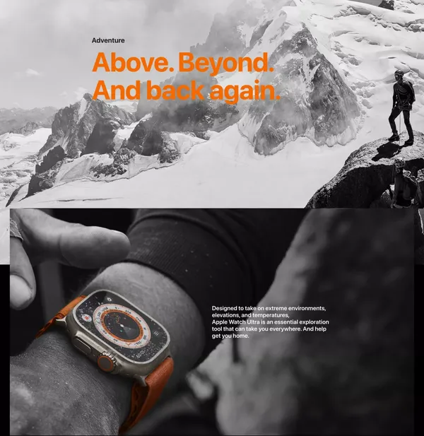 Apple Watch Ultra - Apple - Landing design inspiration