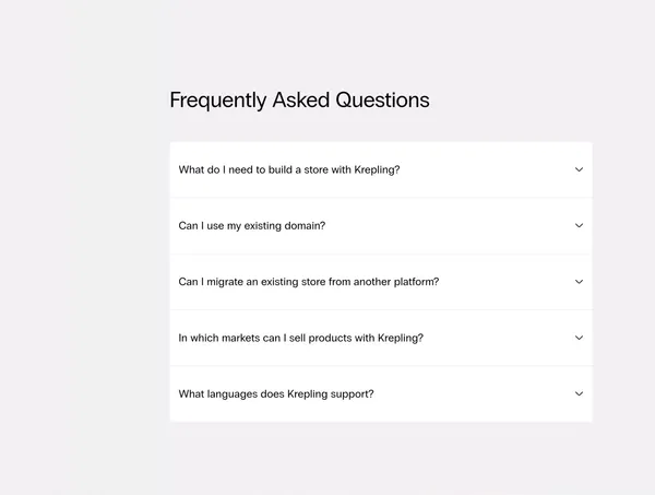 Krepling | Leading centralized commerce building tool and software - Landing design inspiration
