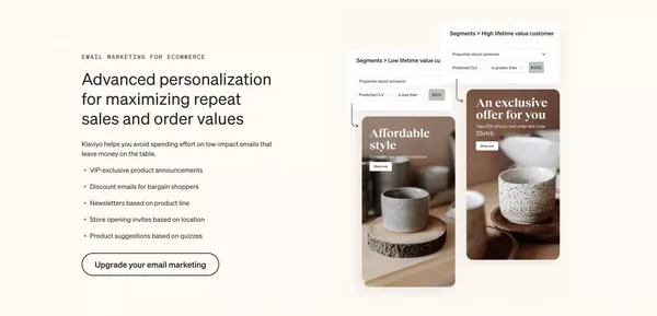 Klaviyo: Marketing Automation Platform for Email & SMS - Landing design inspiration